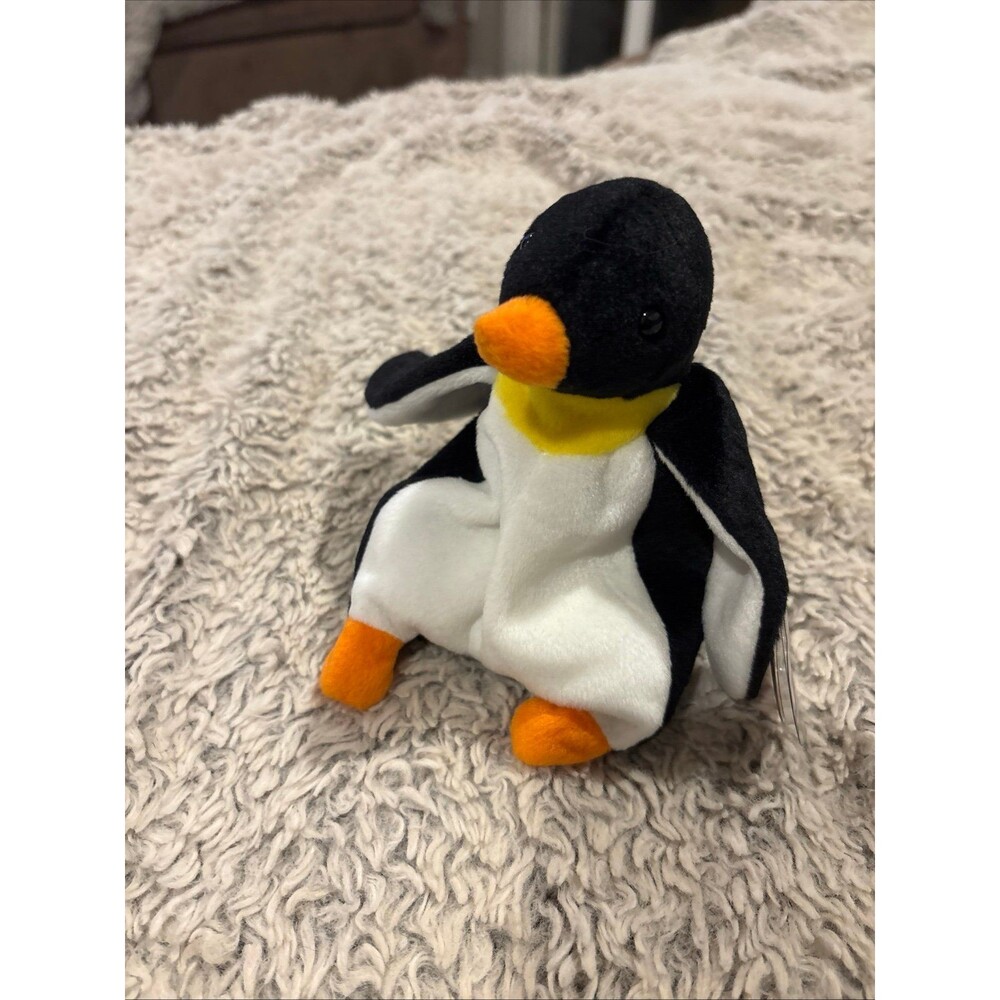 Ty Beanie Baby Waddle Penguin Kids‎ Small Black White Plush Toy